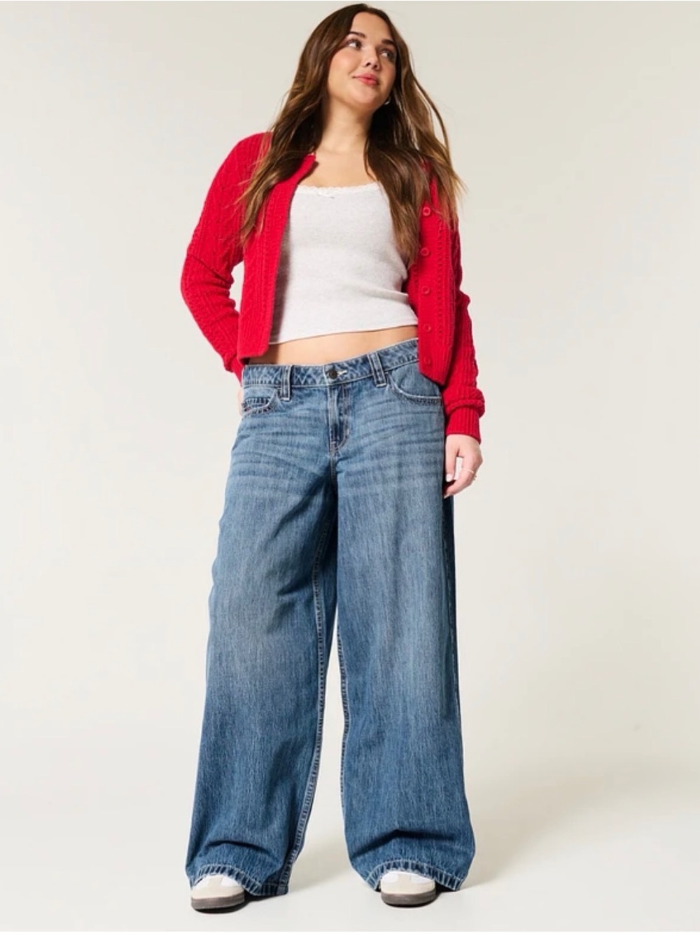 Hollister Low Rise Super Baggy Blue Denim